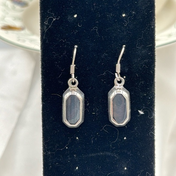 Sterling Silver and Black Onyx Earrings. - Picture 1 of 5